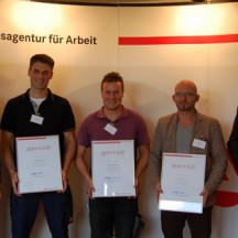 Markus Dusch (Arbeitsagentur), Henric Krause (Autohof Belter GmbH), Tobias Söhns (Schlosserei Swars & Söhns), Dirk Sikorski (Restaurant Vai) und Wilfried Möller (Elektrobetrieb Wilfried Möller)