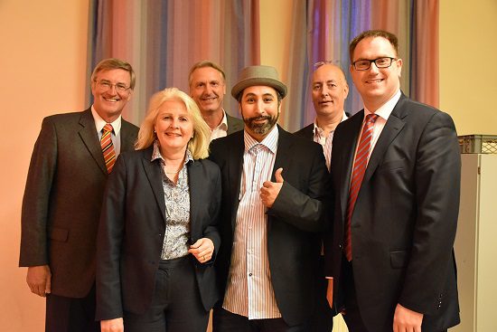 Foto. Copyright: IHK/Tietjen (von links): Thomas Misch, Kathrin Weiher, Detlev Stolzenberg, Ali Alam, Joachim Heising und Jan Lindenau 